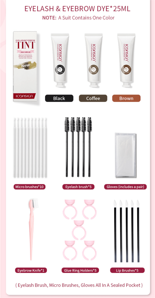 ICONSIGN Lash Lift Kit & Eyelash Eyebrow Dye Tint Kit 1 3