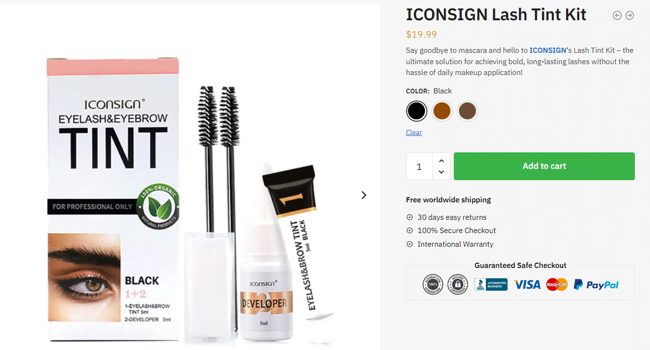 GODEFROY Eyelash Tint VS ICONSIGN Lash Tint (2023) Price 1 3