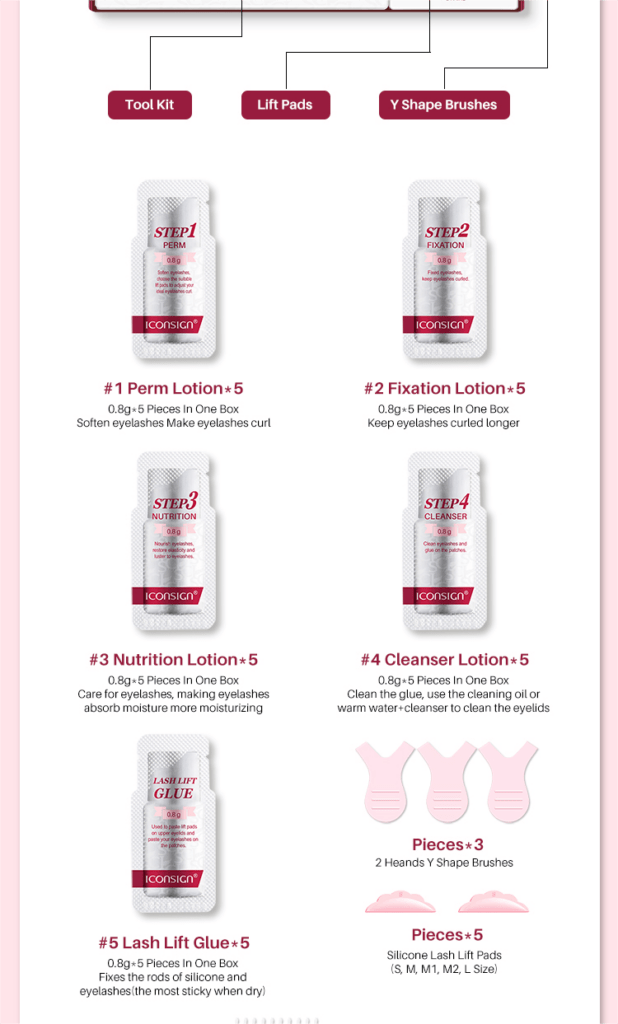 ICONSIGN Upgraded 5 In 1 Fast Lash Lift Sachets Kit Sd5fe06d0e65340148b10deafa09e9c2aC1